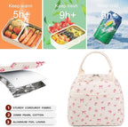 Bluboon Lunch Bag for Women Men Cute Corduroy Lunch Tote Bags Reusable - Image 5