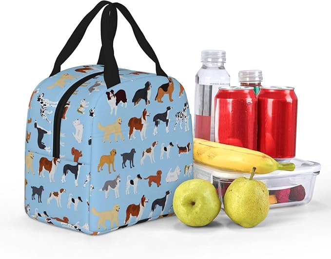 Cute Dog Lunch Box Puppy Lunch Bag Insulated Reusable Lunch Tote Bag Cooler - Image 4
