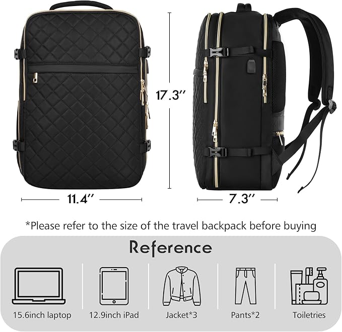 MOMUVO Travel Backpack for Women, Carry On Backpack Airline Approved - Image 4