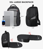 Extra Large Laptop Backpack for Men, Travel Backpack, Big Backpack, 50L Water - Image 5