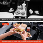 YONZEE 2-in-1 Car Steering Wheel Desk Tray & Car Seat Gap Filler Organizer – - Image 6