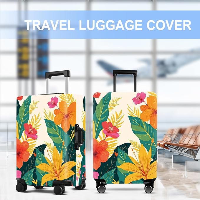 Luggage Cover Washable Suitcase Protector Anti-Scratch, Stretchable Fit - Image 6