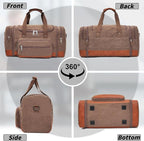 Men'S Duffle Bag For Travel, Expandable Canvas Duffel Bags Overnight Weekend - Image 7