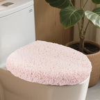 Microfiber Elongated Toilet Seat Cover 19.5"x 15" Machine Washable Solid Toilet - Image 6
