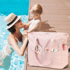 LEDAOU Large Beach Tote Bag Women Waterproof Sandproof Zipper Beach Tote Bag - Image 7