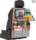 Car Backseat Organizer with Tablet Holder, 11 Storage Pockets with Foldable by Plzpik