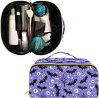 Makeup Organizer Bag, Halloween Bat Travel Makeup Bags Makeup Vanity Case Large Capacity Rhombus Cosmetic Toiletry Bag for Girl Women Ladies