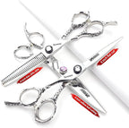 6 Inch Hair Cutting Scissors for Left Hand Hair Cutting Scissors Set (6 Inch 3 Pieces-A)