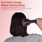 Blow Dryer Brush Straightener, Detangling Straightening Smoothing in One Step, Reduce Frizz More Shiny for Salon-Quality Smooth Straight Hair Dryer Brush