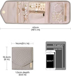 BAGSMART Travel Jewelry Organizer Case Foldable Jewelry Roll - Image 5