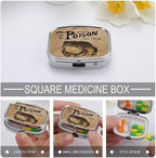 Metal 2 Compartment Pill Organizer Travel Friendly Portable Compact Pill Box - Image 4