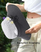 FURTALK Womens Sun Hat with Ponytail Hole Beach Hiking Summer Wide Brim UPF 80+ - Image 5