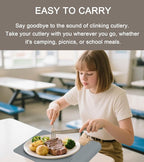 Utensil Box, Tableware Silicone Portable Box Silverware mat, Suitable - Image 7