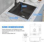 POPFLY 22x18 inch Drop In Kitchen Sink, 18 Gauge 304 Stainless Steel Top mount - Image 7