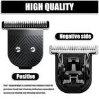 Premium Stainless Steel T Blade Replacement for MANSCAPED The Beard Hedger Replacement SkinSafe Trimmer Blade for Precision Facial Hair Trimming (Black-2)