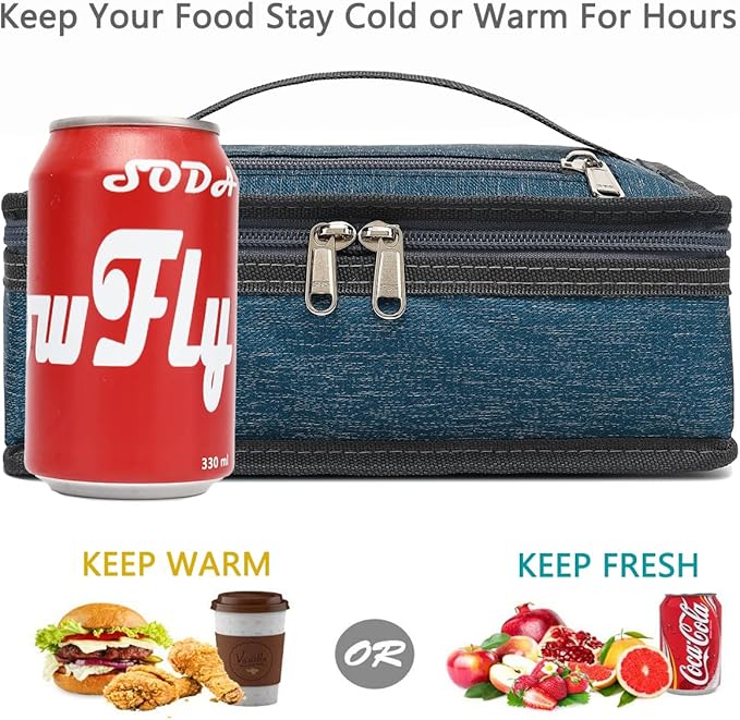 FlowFly Small Insulated Lunch box Portable Soft Bag Mini Cooler Thermal Meal - Image 3