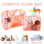 APREUTY Clear Makeup Bags, TSA Approved 6 Pcs Cosmetic Makeup Bags Set Clear PVC - Image 3