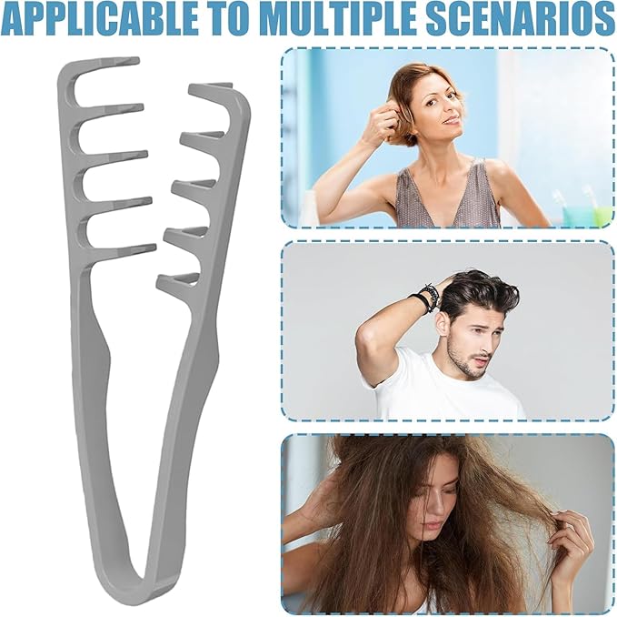 2Pcs Texture Comb, Volumizing Wide-Tooth Hair Texture Styling Comb, Men's Fluffy Texture Hair Styling Appliances, Anti-Frizz Styling Tool for Men & Women