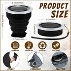 12 Pcs Silicone Collapsible Cup 7.04 oz Folding Camping Travel Collapsible - Image 2