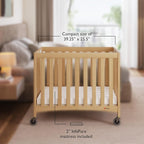 Foundations Compact Travel Sleeper Folding Hotel Crib and Sheet Bundle - Image 3