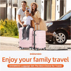 SHOWKOO Luggage Sets Expandable PC+ABS Durable Suitcase Sets Double Wheels TSA - Image 2