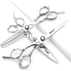 6 Inch Hair Cutting Scissors for Left Hand Hair Cutting Scissors Set (6 Inch 3 Pieces-A)