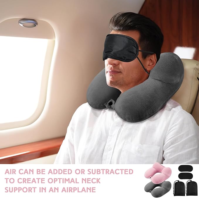 Sintuff 2 Pack Inflatable Travel Pillow - Image 6