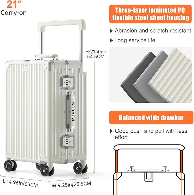 Aluminium Frame Carry on Luggage - Image 6
