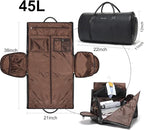Modoker Convertible Leather Garment Bag, Carry on Garment Bags - Image 5