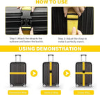 BILIONE 4 Pack Luggage Straps 79" Long Belts Keep Suitcase Secure While - Image 3