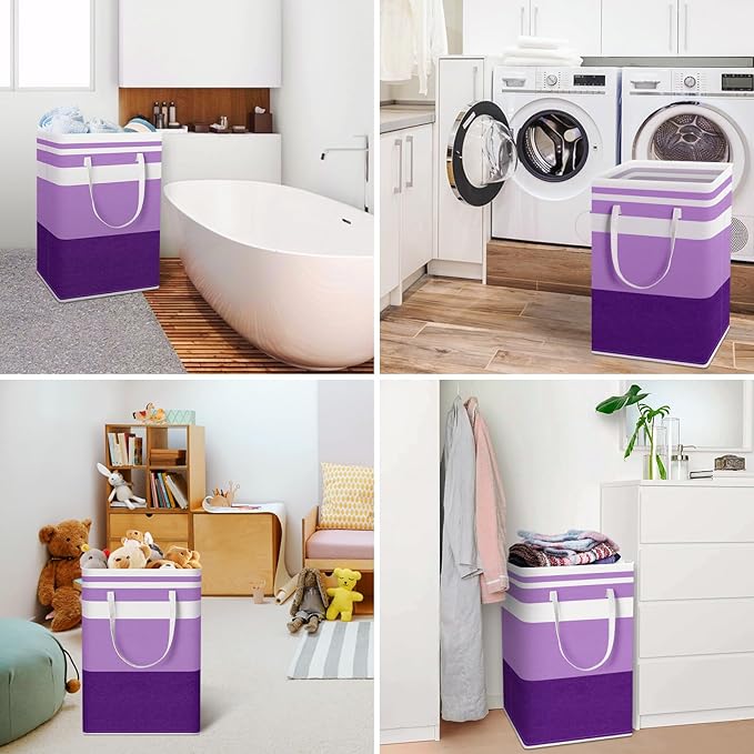 HomeHacks 2 Pack Large Laundry Baskets, Waterproof, Freestanding Laundry Hampers - Image 6