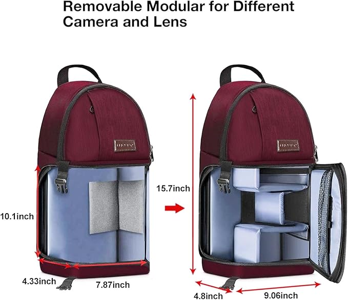 MOSISO Camera Sling Bag, DSLR/SLR/Mirrorless Camera Backpack Case Shockproof - Image 5