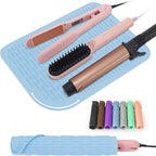 Large Silicone Heat Resistant Mat, Portable Travel Hot Hair Tools Holder Pad for Curling Iron, Flat Iron, Hair Straightener and Other Styling Tools(12.0" x 9.0")