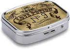 Metal 2 Compartment Pill Organizer Travel Friendly Portable Compact Pill Box - Image 2