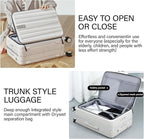 Hanke 24 Inch Checked Luggage PC Hard Case Luggage Top Opening Aluminum Frame - Image 5