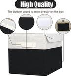 Large 22 Quart Linen Fabric Foldable Storage Bin Cube Organizer Basket - Image 5