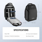 NEEWER BASICS Camera Bag for Photographer, Water Resistant Digital Cam Backpack - Image 9