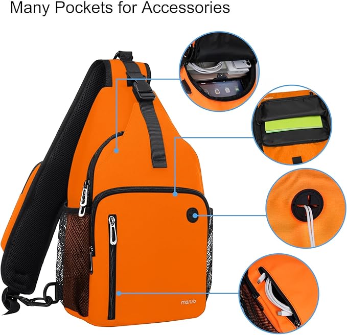 MOSISO Sling Backpack Bag, Crossbody Shoulder Bag Travel Hiking Daypack Chest - Image 3