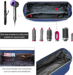 Hair Tools Travel Bag for Shark Flexstyle Dyson, Quilted Case Organizer Bag, Gift for Women Hair Accessories Storage Bag, Travel Hairdryer Portable Bag for Women, Blue