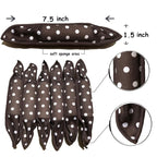 Aimin Soft Overnight Foam Curlers with Satin Sponge Rollers for Long Hair, No-Heat Curls (20 pcs, black)