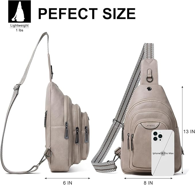 Crossbody Sling Bag for Women Men Anti Theft Cross Body Fanny Pack Belt Bag - Image 3