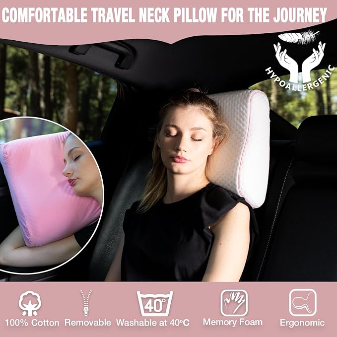 Travel & Camping Comfortable Memory Foam Pillow – Easy to Carry Portable Bag – - Image 9