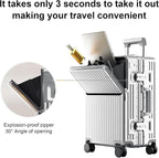 2-Piece Hardshell Zipperless Luggage Set, 20/26" Aluminum Frame Hardshell - Image 3
