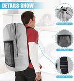 Laundry Bag Backpack, Dirty Clothes Travel Bag - Image 2