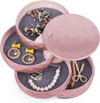 CONBOLA Travel Jewelry Case Box, Small Jewelry Organizer Earring Holder by CONBOLA