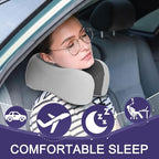 napfun Neck Pillow for Traveling, Upgraded Travel Neck Pillow for Airplane 100% - Image 2