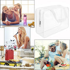 2Pcs Crystal Clear PVC Travel Toiletry Bag Kit - Image 3