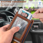 BULLIANT Men Wallet, Slim Leather Wallet Money Clip Card Hodler - Image 6