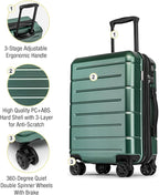 KYME Green Carry On Luggage 22x14x9 Airline Approved Expandable 20 Inch - Image 5