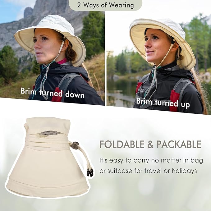UV 50 Sun Hat for Women Wide Brim - Image 6
